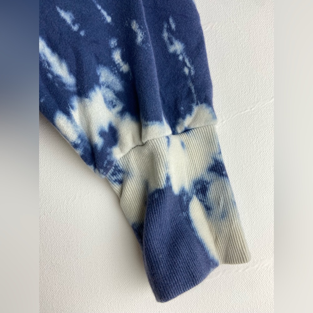 Emory park Blue White Tie Dye Drawstring Sweatshirt Small (sku508) - Picture 11 of 14